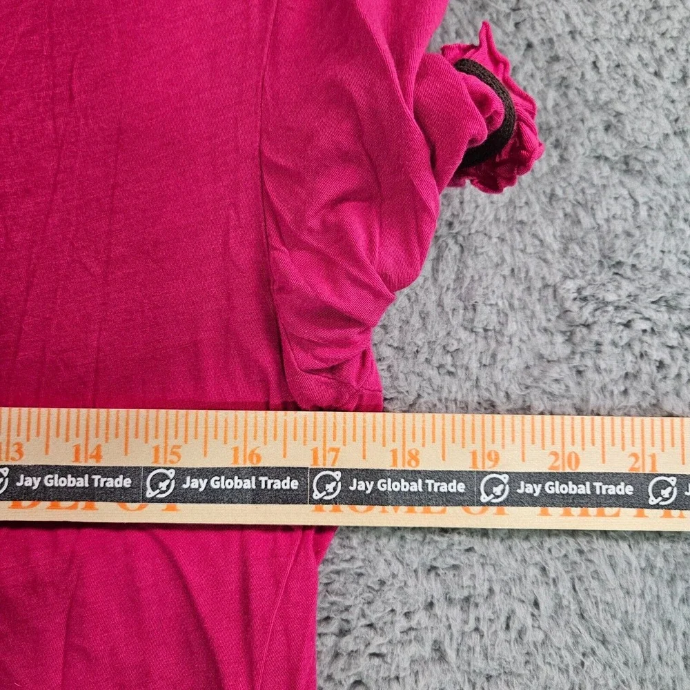 Tory‎ Burch Top Womens Medium Embroidered Tie Neck Pink Casual - M